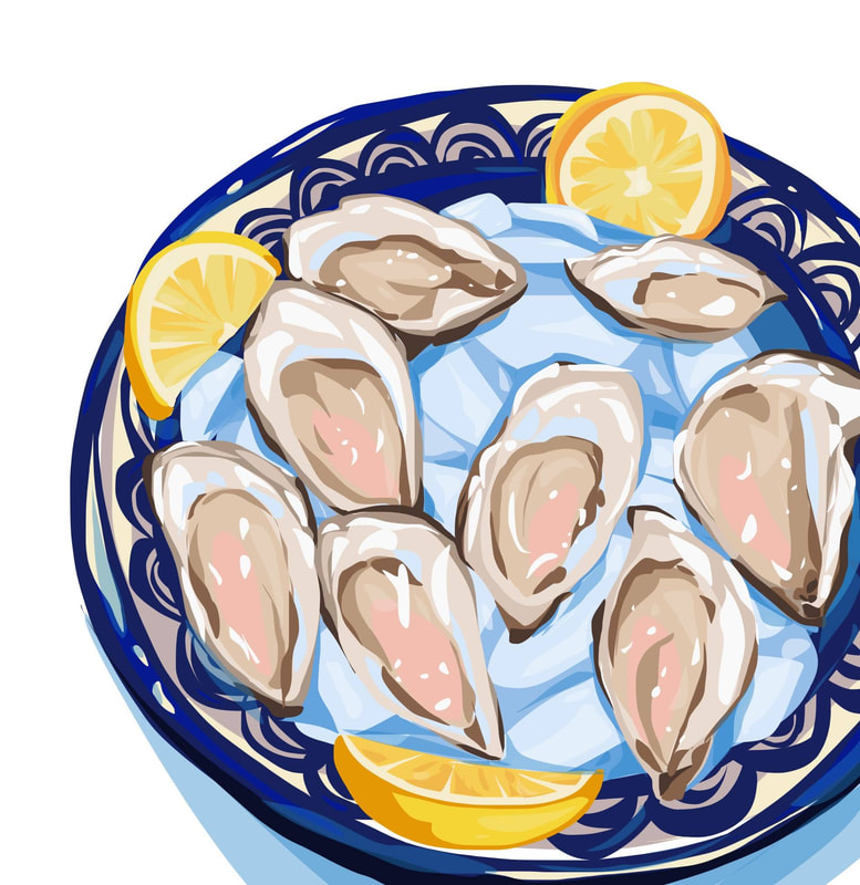 Drawing of Oysters